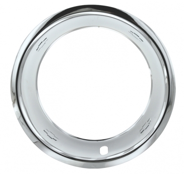 Set of 4 Eagle Flight 15 Deep Dish Triple Chrome Plated Stainless Steel Trim Rings with Inner Stepped Edge 
