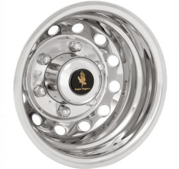 16" 6 Lug 12 Hole 2015-2025 Ford Transit Polished Stainless Bolt On Wheel Simulators - Rear Set