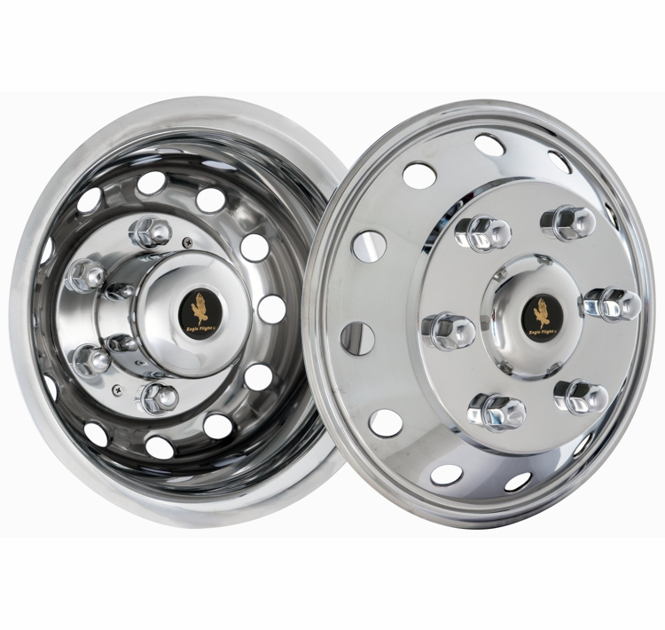 16_inch_6_Lug_12_Hole_2015-2020_Ford_Transit_Polished_Stainless_Snap_On_Wheel_Simulators_Set_of_4
