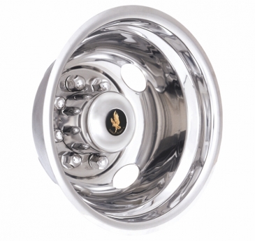 16" 8 Lug 4 Hand Hole For 1999-2002 F350 Polished Stainless Wheel Simulators - Rear Set