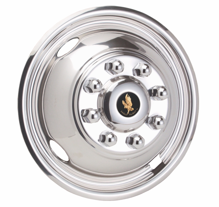 16_inch_8_Lug_4_Hand_Hole_For_2007-2020_Ford_E-350_Polished_Stainless_Wheel_Simulators_Front_Set