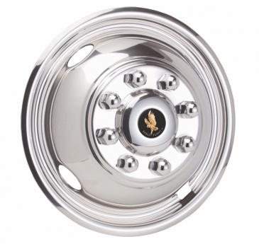 16" 8 Lug 4 Hand Hole For 2007-2025 Ford E-350 Polished Stainless Wheel Simulators - Front Set