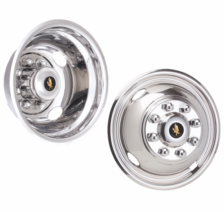 16_inch_8_Lug_4_Hand_Hole_For_2007-2020_Ford_E-450_Polished_Stainless_Wheel_Simulators_Set_of_4