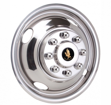 16_inch_x_6.5_inch_8_Lug_4_Hand_Hole_for_2001-2007_GMC_Sierra_3500_Polished_Stainless_Wheel_Simulators_Front_Set