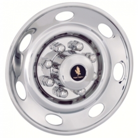 17.5" Single Wheel Trailer Stainless Wheel Simulators