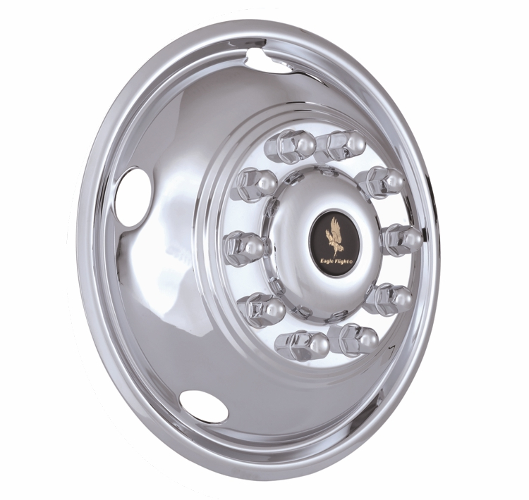 19.5_inch_10_Lug_For_2011-2020_Dodge_Ram_4500_Polished_Stainless_Wheel_Simulators_Front_Set