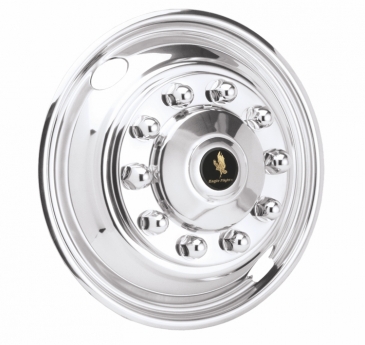 24.5_inch_10_Lug_2_Hand_Hole_Hub_Pilot_Polished_Stainless_Wheel_Simulators_Front_Set