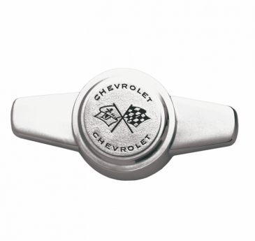 Chrome Plated Zinc 1962-1963 Nova 2 Bar Wheel Spinner